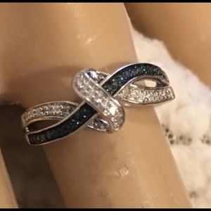 Blue And White Diamonds